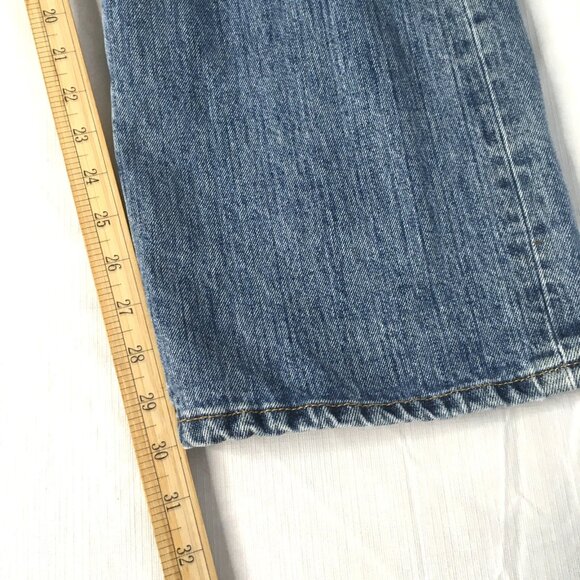 Levis 501 Jeans Mens 42x30 Blue Denim Straight Leg Button Fly Classic Fit - Picture 14 of 16